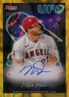 2022 Bowman's Best UFO Autographs #UFOAMT Mike Trout Lava Refractor Baseball Card