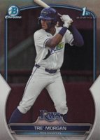 2023 Bowman Draft #BDC199 Tre' Morgan Chrome-Refractor Baseball Card