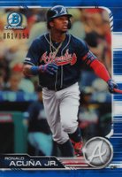 2019 Bowman Chrome #1 Ronald Acuna Jr. Blue Refractor Baseball Card