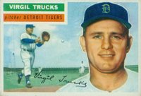 1956 Topps #117w Virgil Trucks White Back Baseball Card