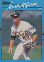 1990 Donruss Best A.L. #54 Mark McGwire Baseball Card