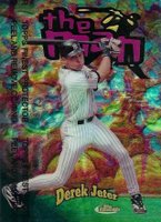 1998 Finest the Man #TM9 Derek Jeter Refractor w/Coating Baseball Card