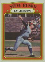 1972 Topps #308 Steve Renko In Action Baseball Card