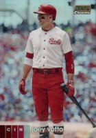 2020 Stadium Club Chrome #131 Joey Votto Gold Refractor Baseball Card