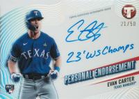 2024 Topps Pristine Pristine Personal Endorsements Autographs #PEAEC Evan Carter Baseball Card