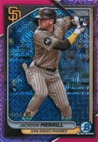 2024 Bowman Chrome Mega Box #27 Jackson Merrill Pink Refractor Baseball Card