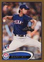 2012 Topps #660 YU Darvish Throwing Right-Blue Jersey-Gold Baseball Card