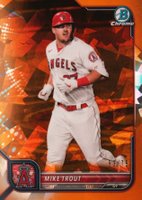2022 Bowman Chrome Sapphire Edition #13 Mike Trout Orange Baseball Card