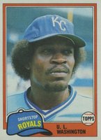 1981 Topps #26 U.L. Washington Baseball Card