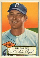 1952 Topps #53b Chris Van Cuyk Black Back Baseball Card