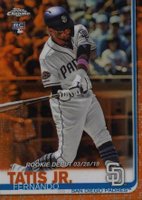 2019 Topps Chrome Update  #54 Fernando Tatis Jr. Orange Refractor Baseball Card