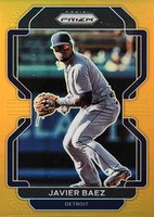2022 Panini Prizm #101 Javier Baez Gold Prizm Baseball Card