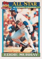 1991 Topps #397 Eddie Murray Baseball Card