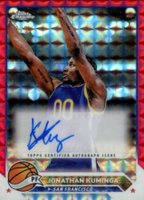 2023 Topps Chrome Topps Chrome Autographs #CGJP Jonathan Kuminga Red Geometric Basketball Card