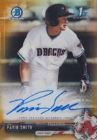 2017 Bowman Draft Chrome Draft Picks Autographs  #CDAPS  Pavin Smith Gold Refractor Baseball Card