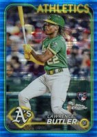 2024 Topps Chrome #5 Lawrence Butler Blue Sonar Refractor Baseball Card