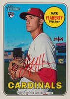 2018 Topps Heritage Real One Autographs #JF Jack Flaherty Red Ink Baseball Card