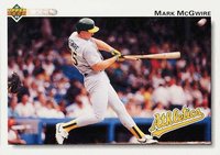 1992 Upper Deck #153 Mark McGwire Gold Hologram Baseball Card