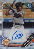2019 Bowman Prospect Autographs Chrome #ML Marco Luciano Refractor Baseball Card