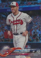 2018 Topps Update #US44 Freddie Freeman Rainbow Foil Baseball Card
