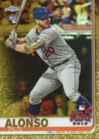 2019 Topps Chrome Update  #86 Pete Alonso Gold Refractor Baseball Card