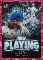 2020 Panini Donruss Now Playing #NP5 Bo Bichette Pink Fireworks Baseball Card