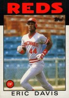 1986 Topps #28 Eric Davis Baseball Card