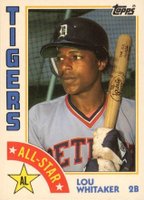 1984 Topps Tiffany #398 Lou Whitaker Baseball Card