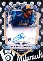 2024 Bowman Sterling Sterling Tek Autographs #STAJCH Jackson Chourio Baseball Card