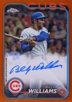 2024 Topps Chrome Chrome Legends Autographs #CLABW Billy Williams Orange Refractor Baseball Card