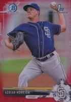 2017 Bowman Chrome Mini #BCP130 Adrian Morejon Bowman Prospects-Red Refractor Baseball Card