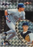1996 Bowman's Best Mirror Image #8 Ben Davis/Mike Piazz/Ivan Rodriguez/Jose Valentin Atomic Refractor Baseball Card