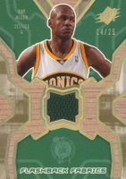2007 SPx Flashback Fabrics #FFRA Ray Allen Parallel Basketball Card