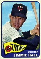 1965 Topps #580 Jimmie Hall Short Print Baseball Card