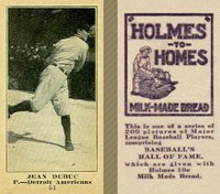 1916 Holmes for Homes Bread #53 Jean Dubuc Baseball Card