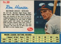 1962 Post Cereal #30 Ron Hansen Baseball Card