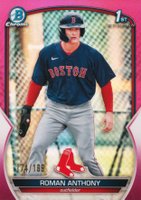 2023 Bowman Chrome Prospects #BCP71 Roman Anthony Fuchsia Refractor Baseball Card