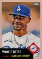 2022 Topps Chrome Platinum Anniversary #350 Mookie Betts Rose Gold Refractor Baseball Card