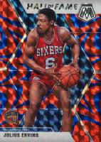 2019 Panini Mosaic #288 Julius Erving Reactive Blue Basketball Card
