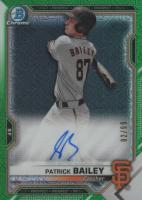 2021 Bowman Chrome Mega Box Autographs #PR Patrick Bailey Green Refractor Baseball Card