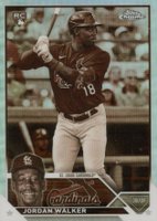 2023 Topps Chrome #209 Jordan Walker Sepia Refractor Baseball Card