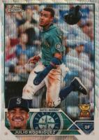 2023 Topps Chrome #200 Julio Rodriguez Blue Wave Refractor Baseball Card