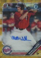 2019 Bowman Draft Chrome Draft Picks Autograph #CDAMW Matt Wallner Gold Wave Refractor Baseball Card