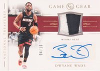 2018 Panini National Treasures Game Gear Autographs #DWD Dwyane Wade Prime Basketball Card