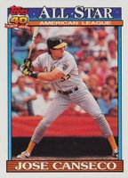 1991 Topps #390 Jose Canseco Baseball Card