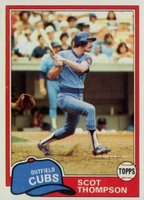 1981 Topps #395 Scot Thompson Baseball Card