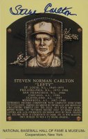 1999 Hall of Fame Autographs # Steve Carlton Yellow HOF Plaque Baseball Card