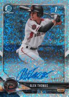 2018 Bowman Draft Chrome Draft Picks Autographs #CDAAT Alek Thomas Sparkles Refractor Baseball Card