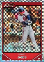 2007 Bowman Chrome #142 Chipper Jones Xfractor Baseball Card