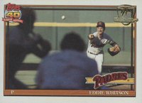 1991 Topps Desert Shield #481 Eddie Whitson Baseball Card